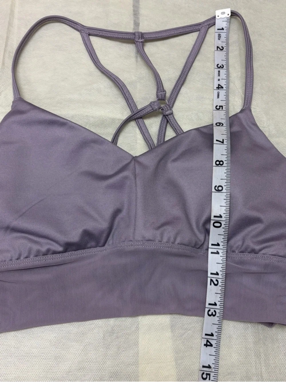 ALO Yoga Lavish Sports Bra in light purple. With removable pads. Size SMALL.